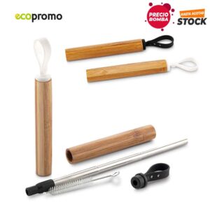 Pitillo Reutilizable Metálico Bamboo - PRECIO BOMBA